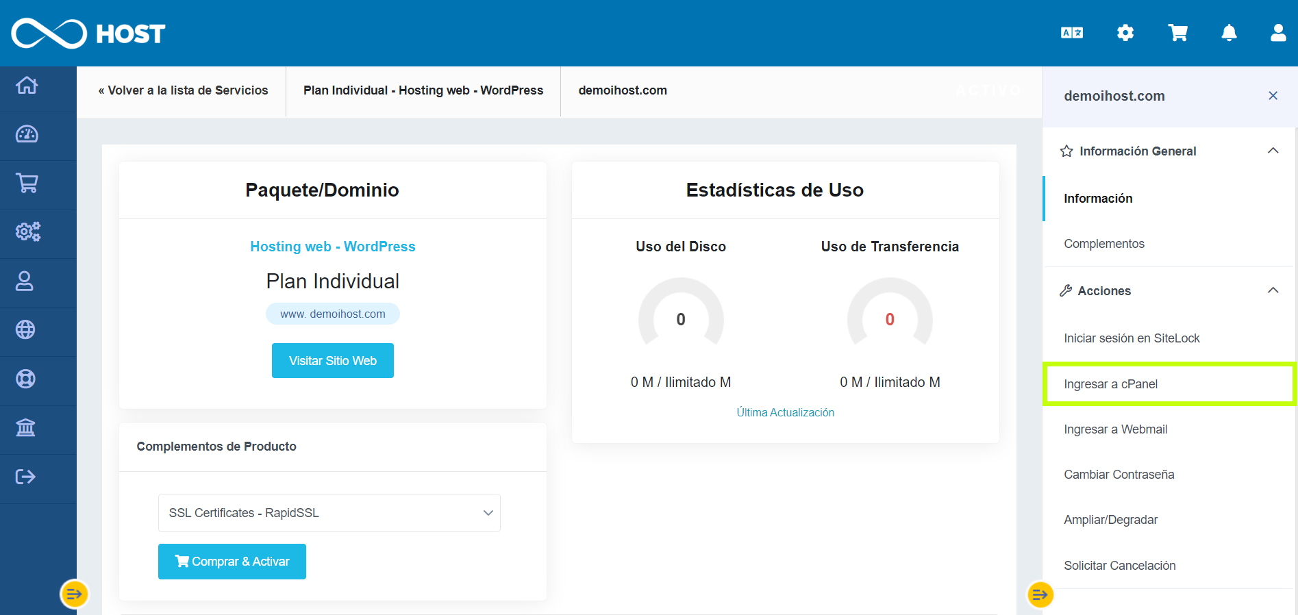 Ingresar-en-cPanel-desde-Area-de-cliente
