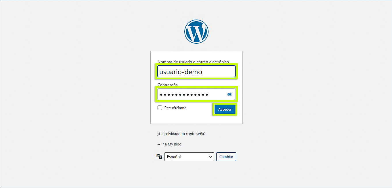 Loguin-WordPress