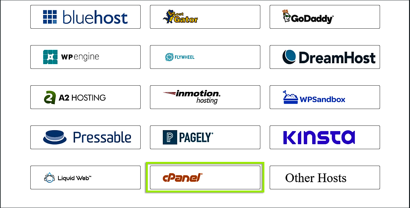 Seleccionar administrador de hosting