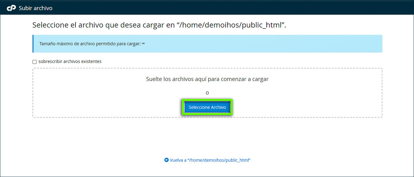 Administrador de archivos_Seleccione el archivo