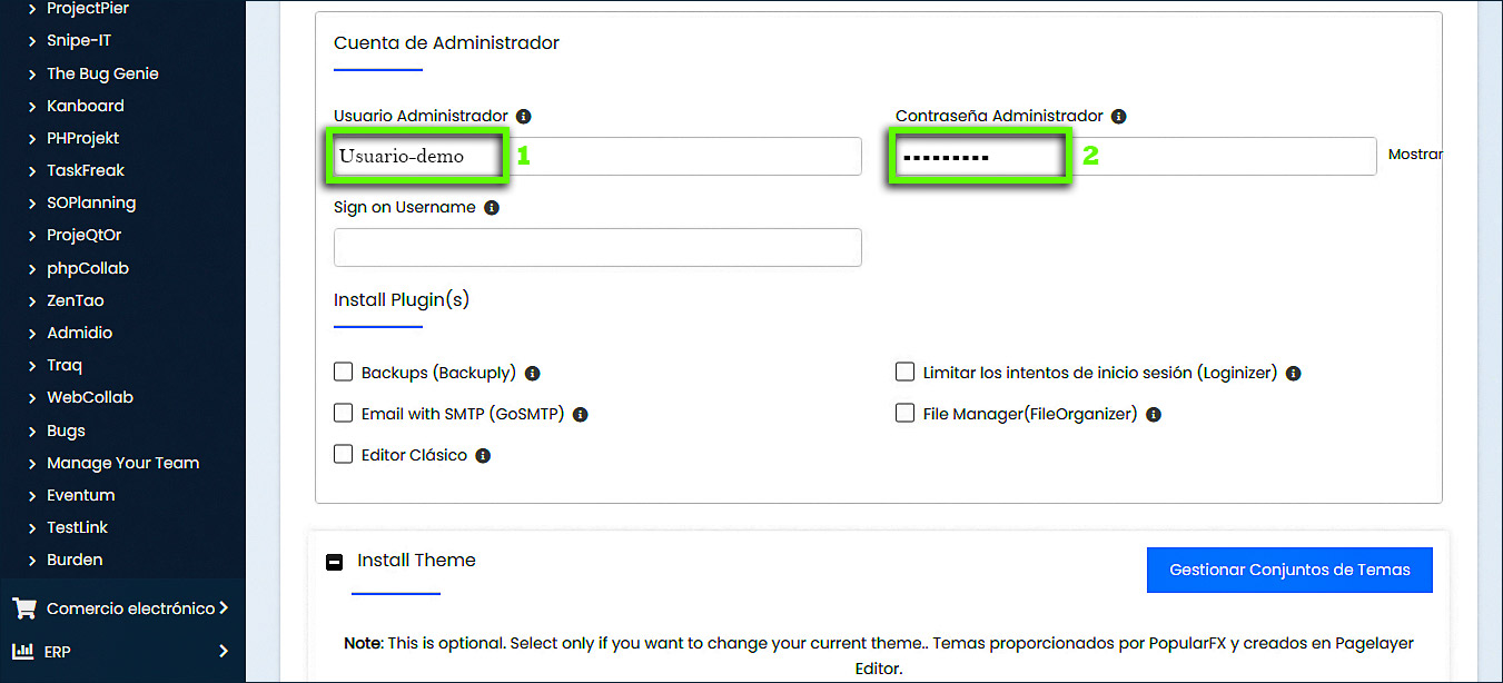 Nombre de usuario de inicio de sesión