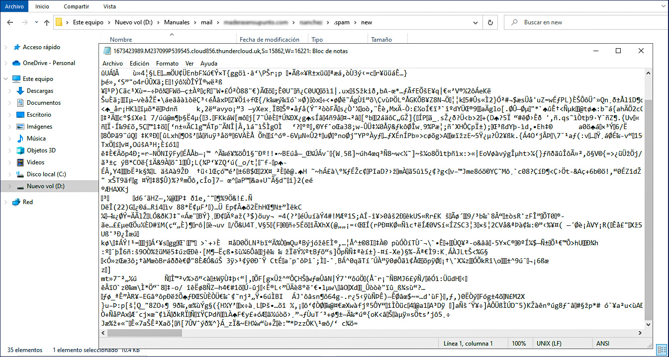 Código de virus spam
