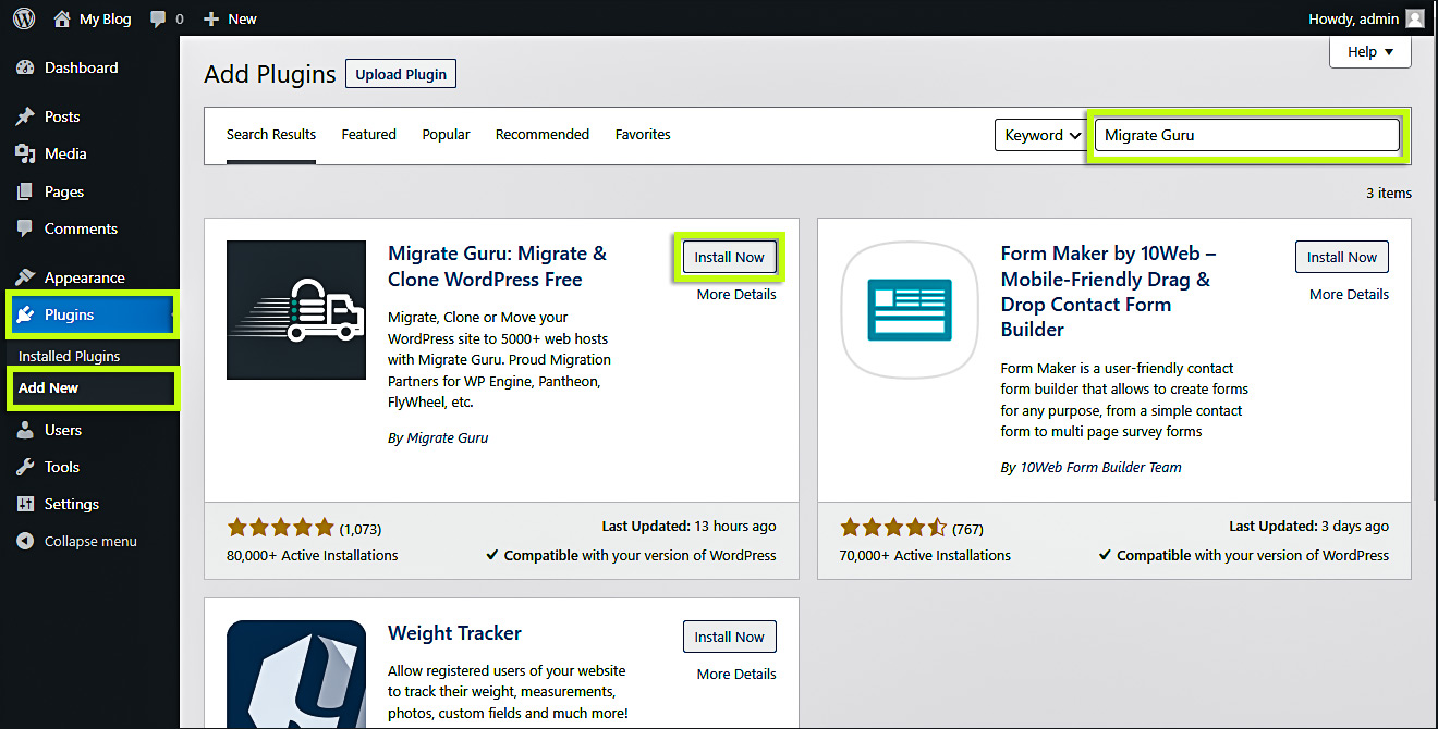 Instalar Migrate guru